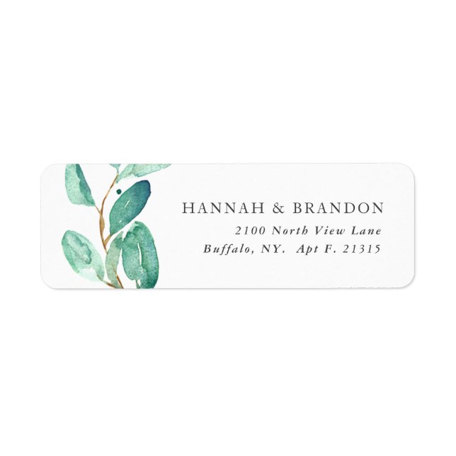 Bayou Botanicals | White Return Address Return Address Label (Front)