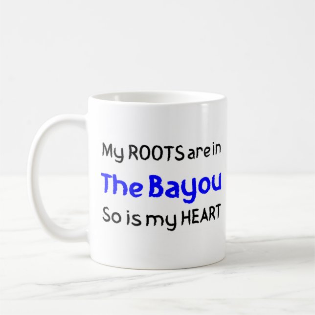 bayou roots coffee mug (Left)