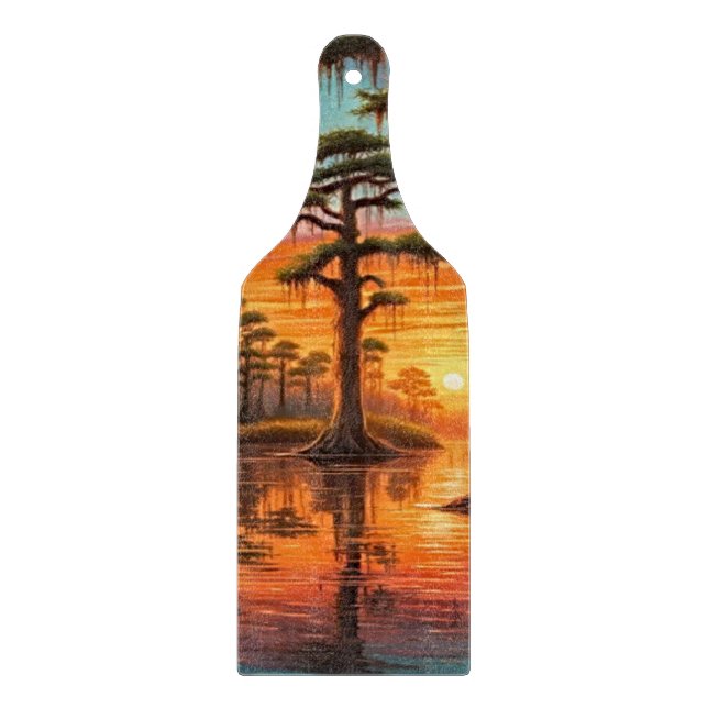 Bayou Sunset Cutting Board (Front)