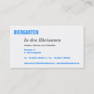 Bayrisch Visitenkarte Business Card