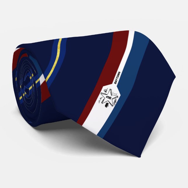 Baytown (Texas) city flag Neck Tie (Rolled)