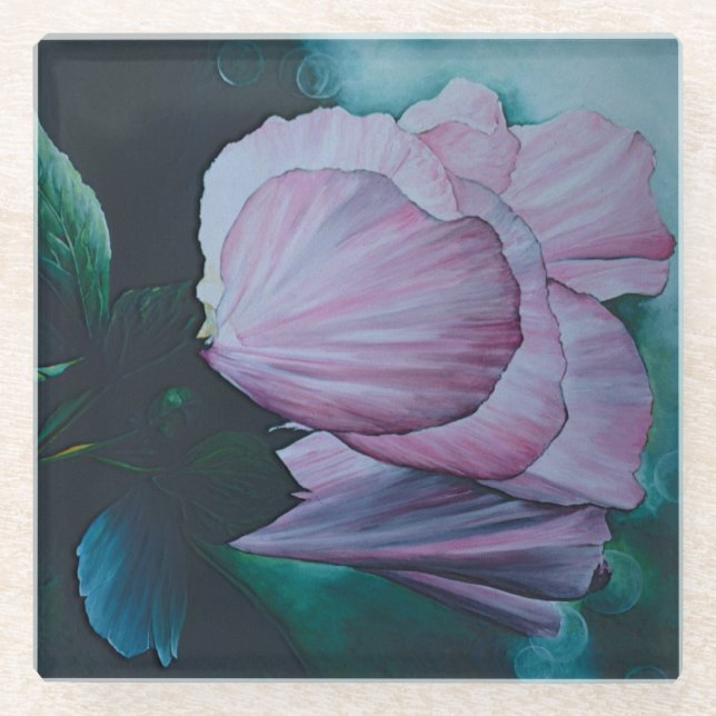 Bayville Blossom Glass Coaster (Front)