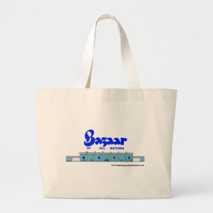 Bazaar Exterior Circa 1960 Large Tote Bag