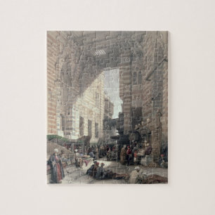 Bazaar of the Silk Merchants, Cairo, from "Egypt a Jigsaw Puzzle