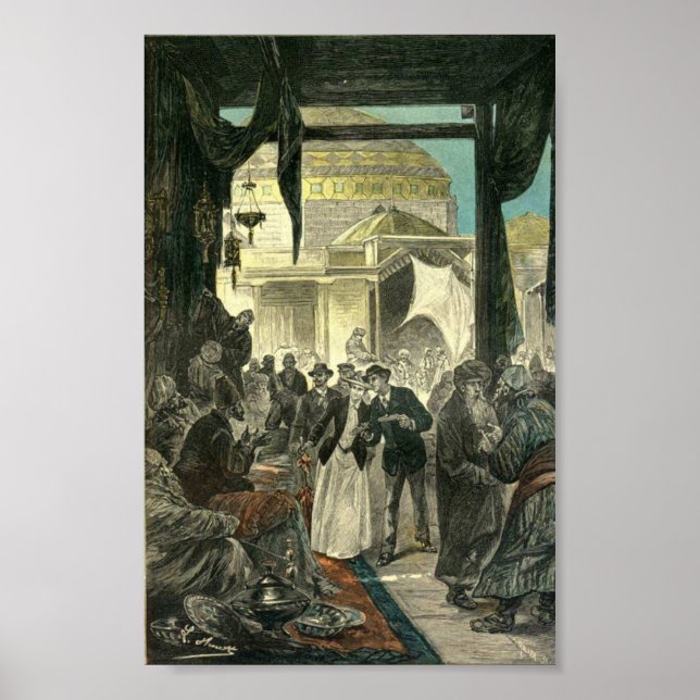 Bazaar, Samarkand, Jules Verne, Claudius Bombarnac Poster (Front)