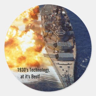 BB 1930's Technology,   at it's Best! Classic Round Sticker