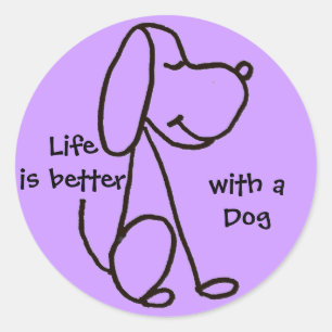 BB- Life is better with a Dog Stickers