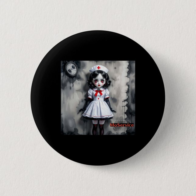 Bb Nurse Sticker  6 Cm Round Badge (Front)