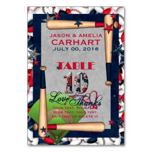 BB Wedding Numbered Table Cards 10-CUSTOM TEMPLATE