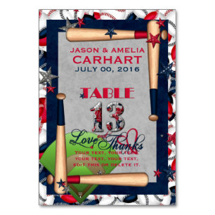 BB Wedding Numbered Table Cards 13-CUSTOM TEMPLATE