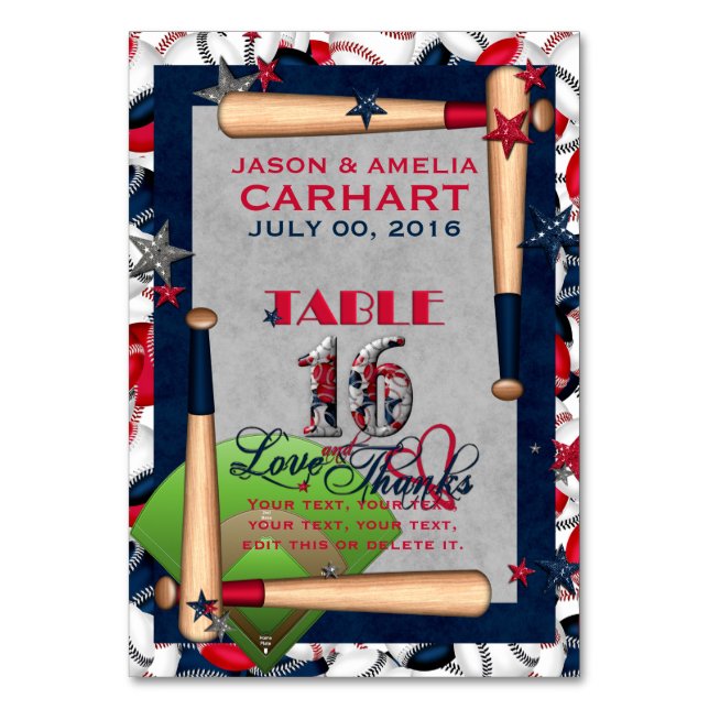 BB Wedding Numbered Table Cards 16-CUSTOM TEMPLATE (Front)