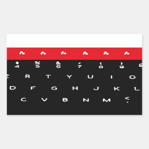 BBC Micro Keyboard Keys Rectangular Sticker
