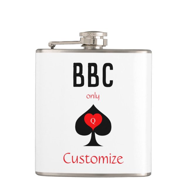 BBC Only Blade Spade Sign Thunder_Cove Hip Flask (Front)