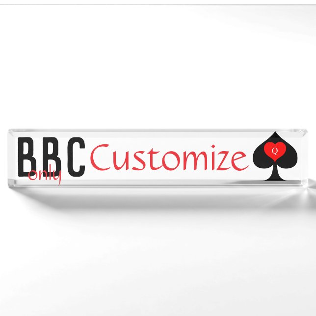 BBC Only Blade Spade Sign Thunder_Cove Nameplate (Front)