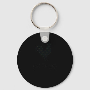 Bbc S - Funny And Humourous Rooster Design Sticker Key Ring