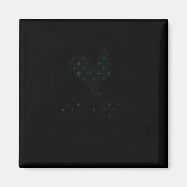 Bbc S - Funny And Humourous Rooster Design Sticker Magnet (Front)