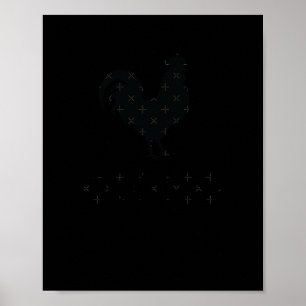 Bbc S - Funny And Humourous Rooster Design Sticker Poster