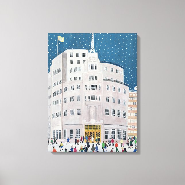 BBC's Broadcasting House Canvas Print (Front)