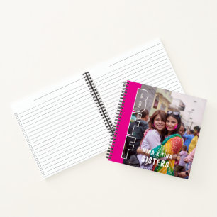 BBF and Sisters Definition Photo Magenta Notebook