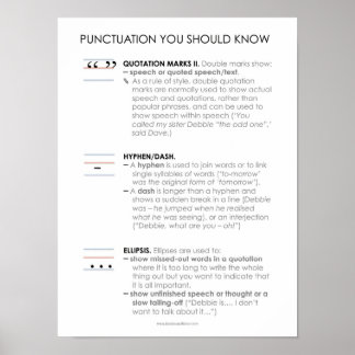BBF Punctuation III classroom poster