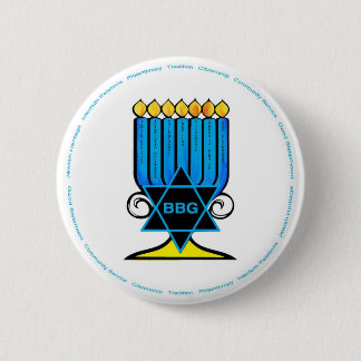 BBG Menorah Buttons! 6 Cm Round Badge