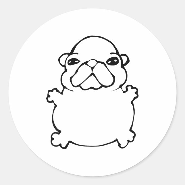 Bble Meme Funny Dog Brainrot Wash My Belly Meme  Classic Round Sticker (Front)