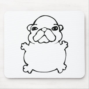 Bble Meme Funny Dog Brainrot Wash My Belly Meme  Mouse Pad