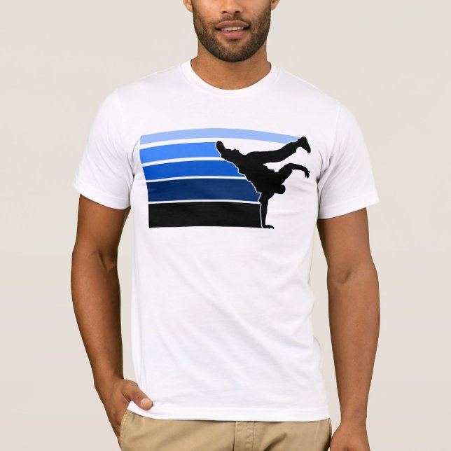 BBOY gradient blu blk T-Shirt (Front)