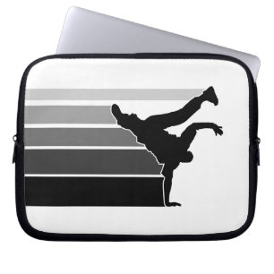 BBOY gradient grey blk  laptop sleeve