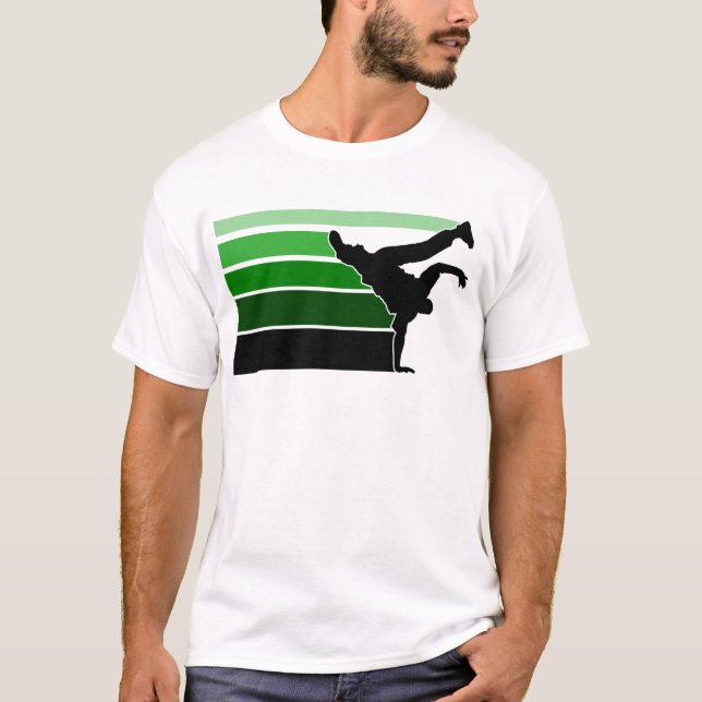 BBOY gradient grn blk T-Shirt (Front)