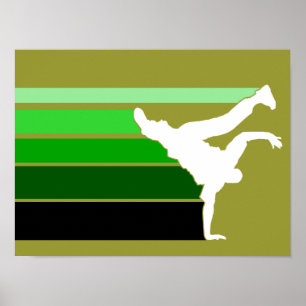 BBOY gradient grn wht poster