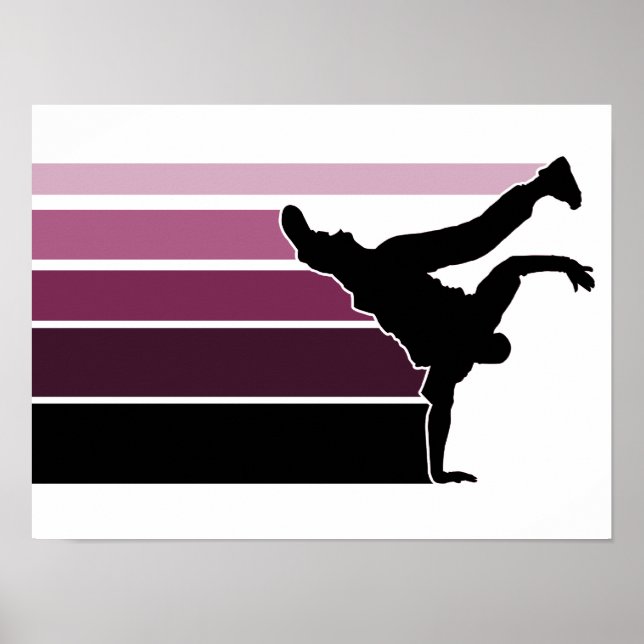 BBOY gradient prpl blk poster (Front)