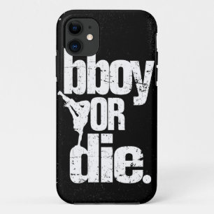 bboy or die  - white distressed iPhone 11 case