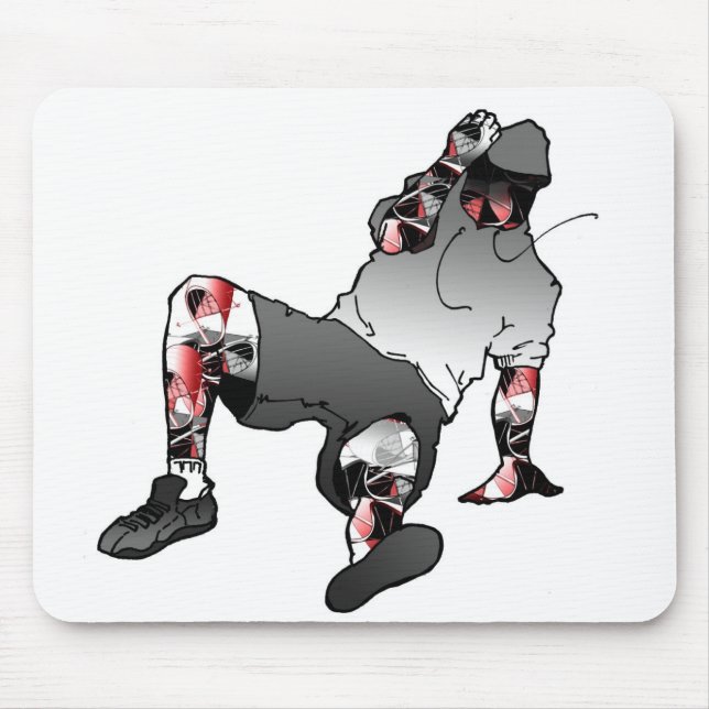Bboy Stance Mouse Pad (Front)