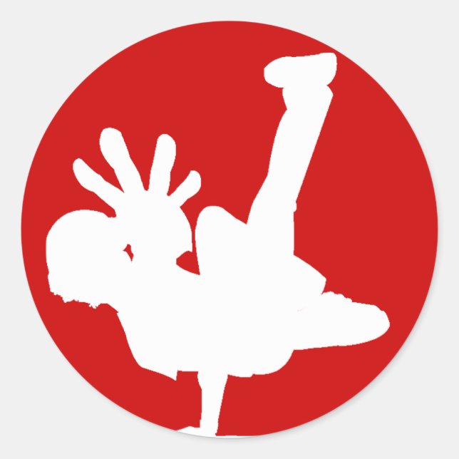 BBOY sticker white/red (Front)