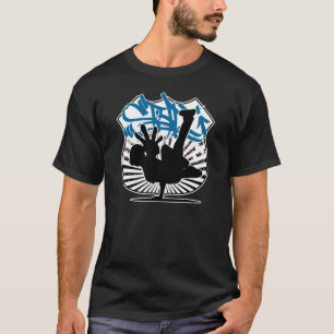 BBOYblue graffiti shield T-Shirt