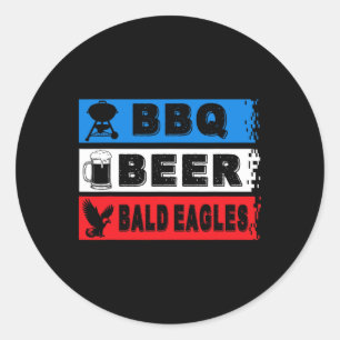 Bbq1 classic round sticker