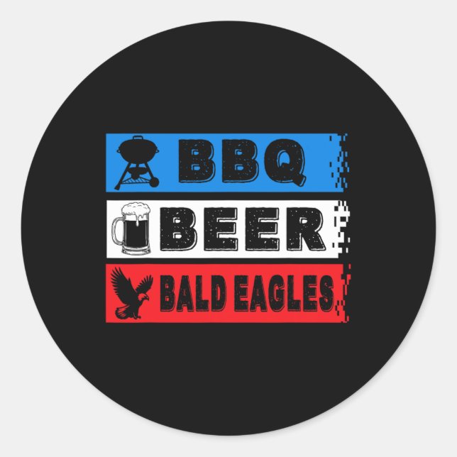 Bbq1  classic round sticker (Front)