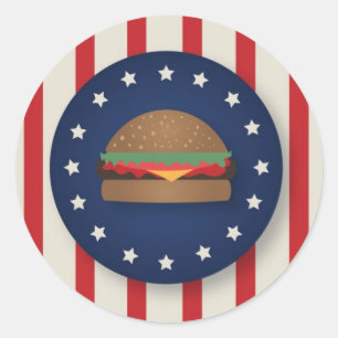 BBQ 4th of July Party Stickers