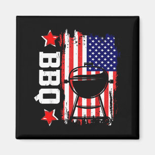 BBQ AAAmerican Flag Patriotic Grill Master Magnet