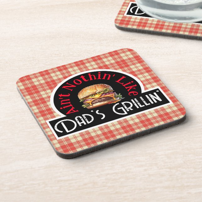 BBQ Ain't Nothing Like Dad's Grilling Coaster (Left Side)