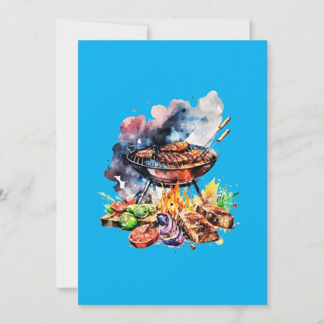 BBQ and grill Holiday Card (Front)