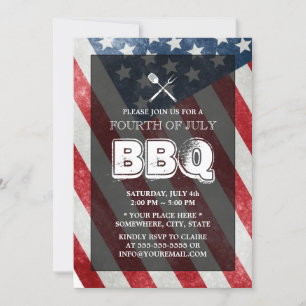 BBQ Annual July 4th Party Invitation