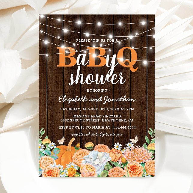 BBQ Baby Couples Shower | Fall BaByQ Barbecue Invitation (Creator Uploaded)