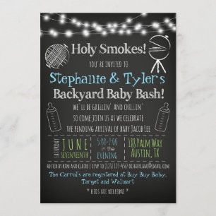 BBQ BaBy-Q Baby Shower Invitation and Book Card