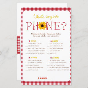 BBQ Baby Shower Games Bingo, Phone Games