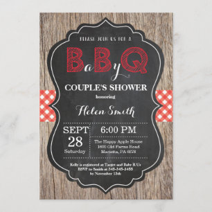 BBQ Baby Shower Invitation Baby Q Backyard Bash