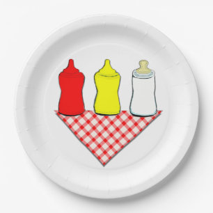 BBQ Baby Shower Paper Plate