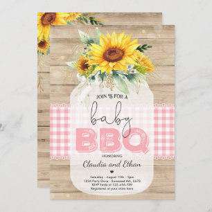 BBQ Baby Shower Sunflower Baby Q Couples Shower Invitation