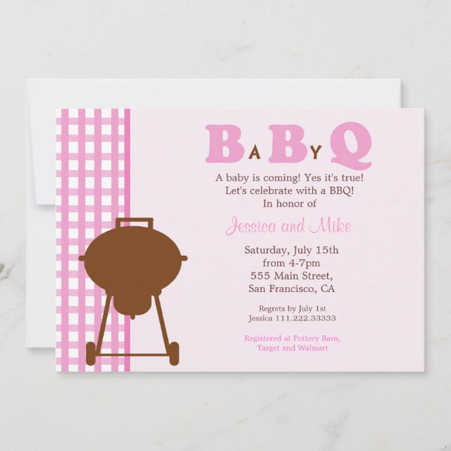 BBQ BaByQ Baby Shower Invitation (Front)